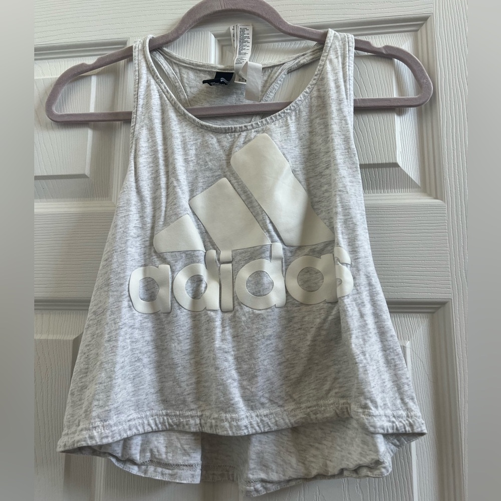 Grey/Cream Adidas crop tank